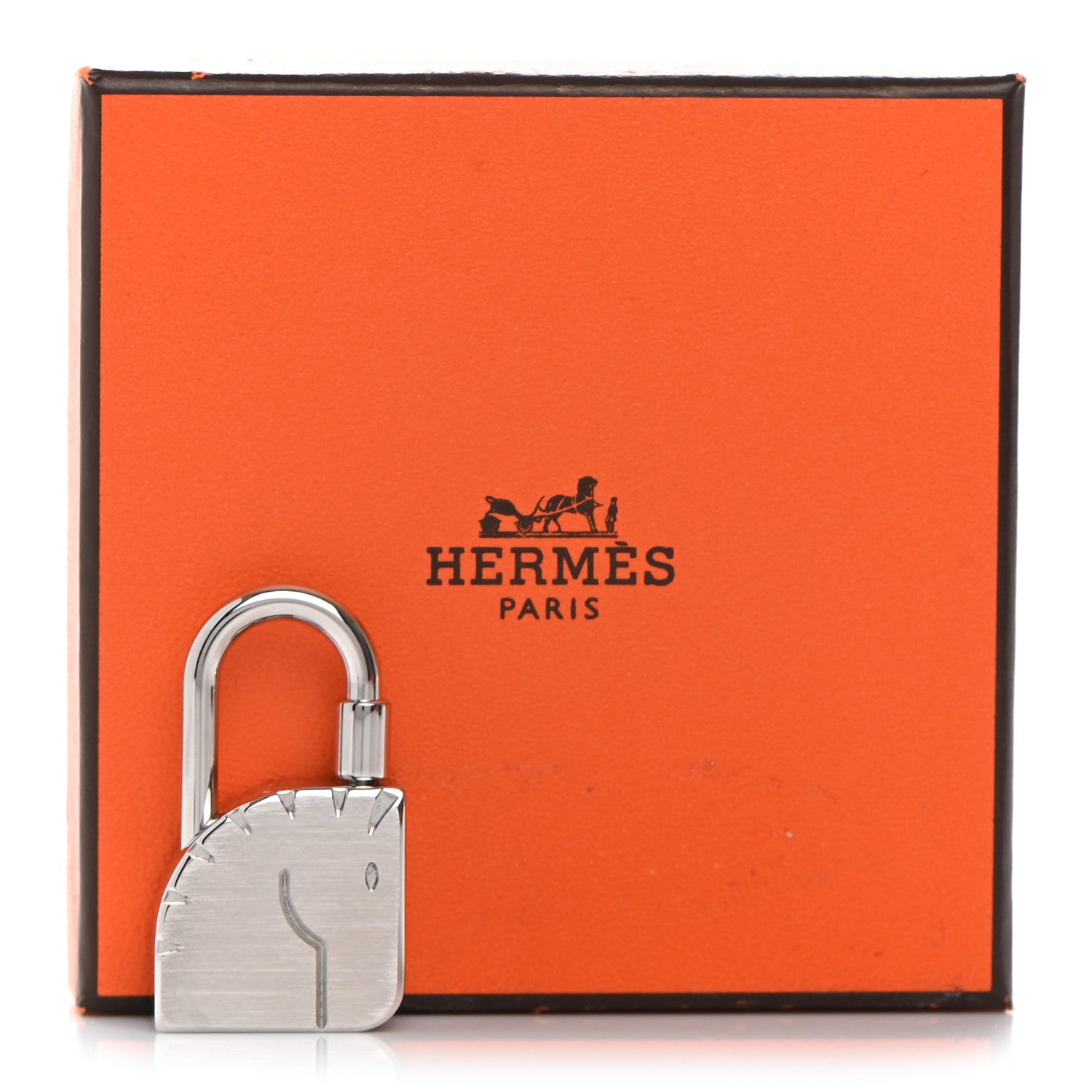 Hermes Palladium Cadenas Horse Key Ring 4 of 4