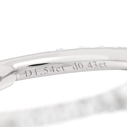 Tiffany Platinum Diamond 1.54ct Soleste Cushion Cut Double Halo Engagement Ring 43 2.5 5 of 7