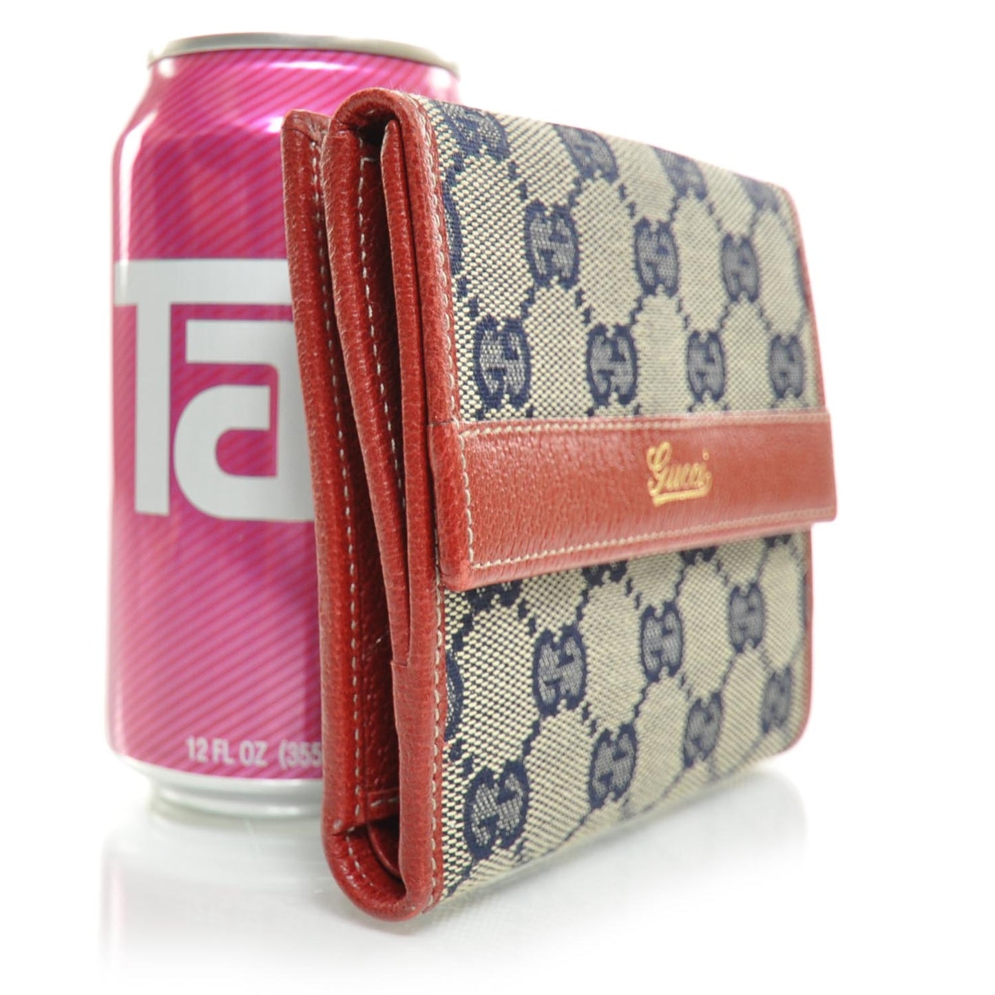 Monogram French Flap Wallet Navy Blue