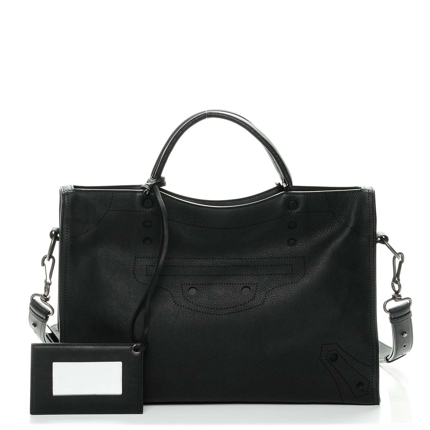 Veau Soyeux Perforated Blackout Hardware City Black
