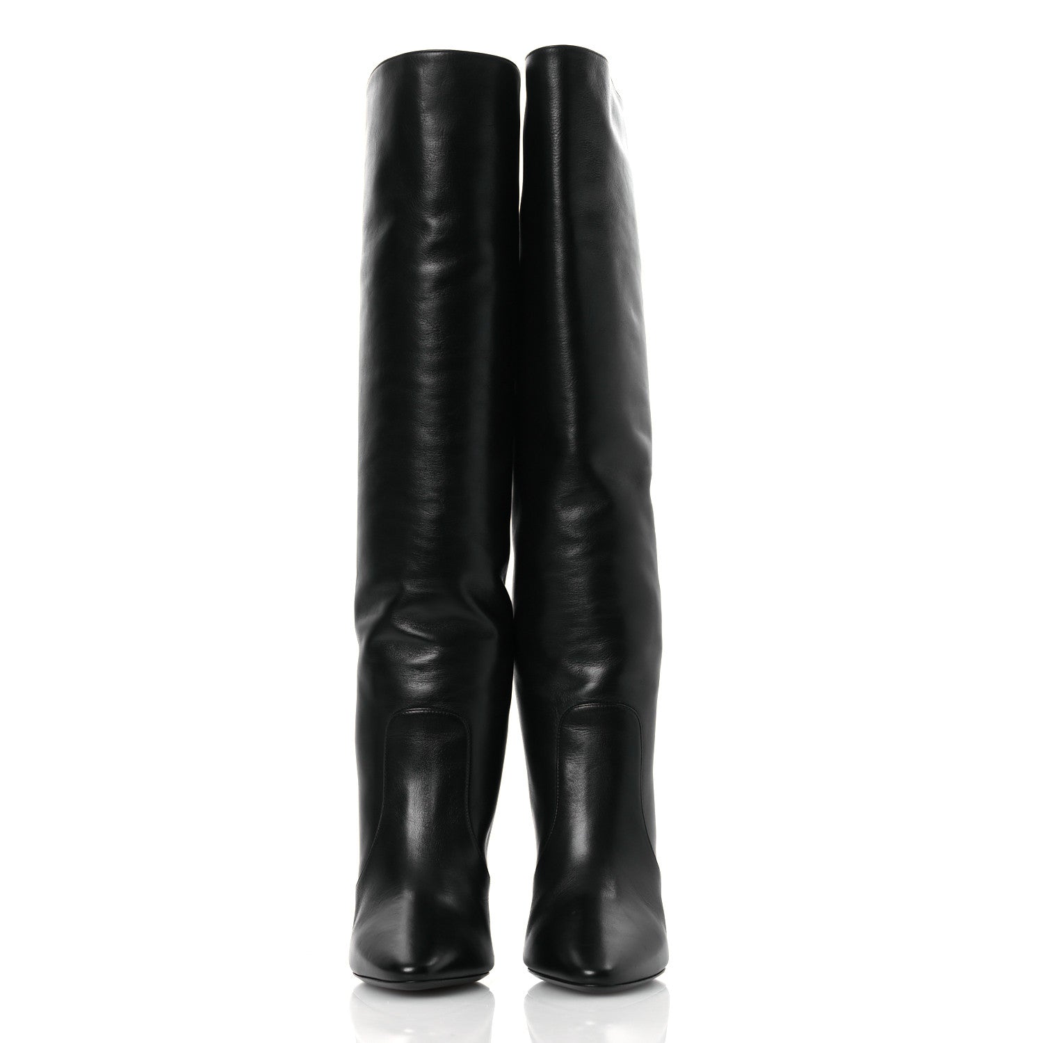 Saint Laurent Lambskin Koller 110 Tall Boots 36.5 Black 3 of 11