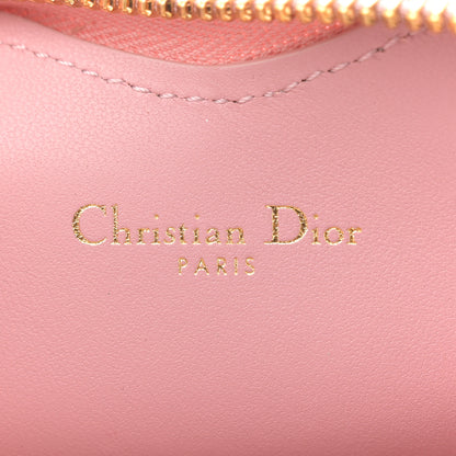 Christian Dior Calfskin Cannage Dioramour Caro Heart Pouch With Chain Old Rose 5 of 9