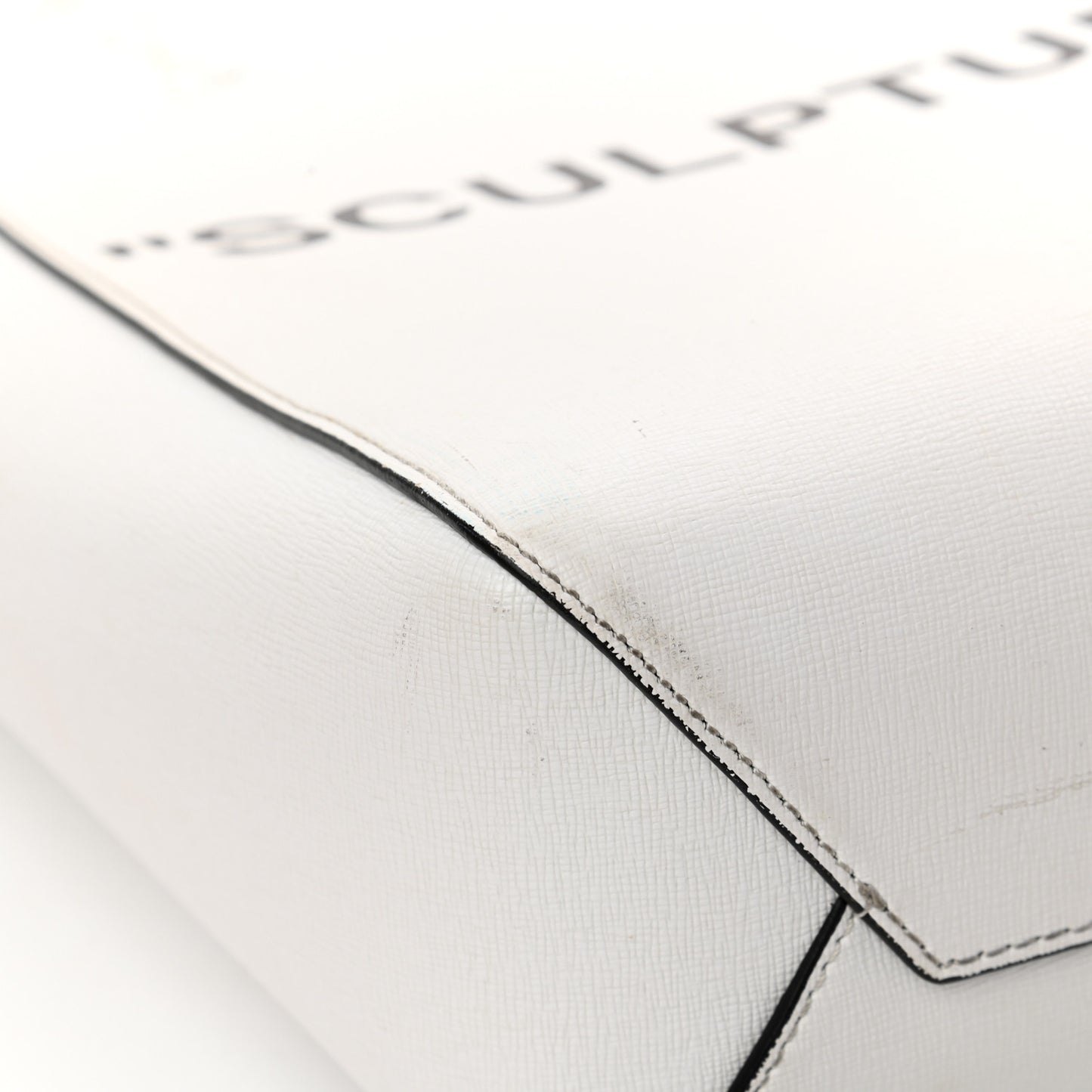 Calfskin Sculpture Tote Bag White