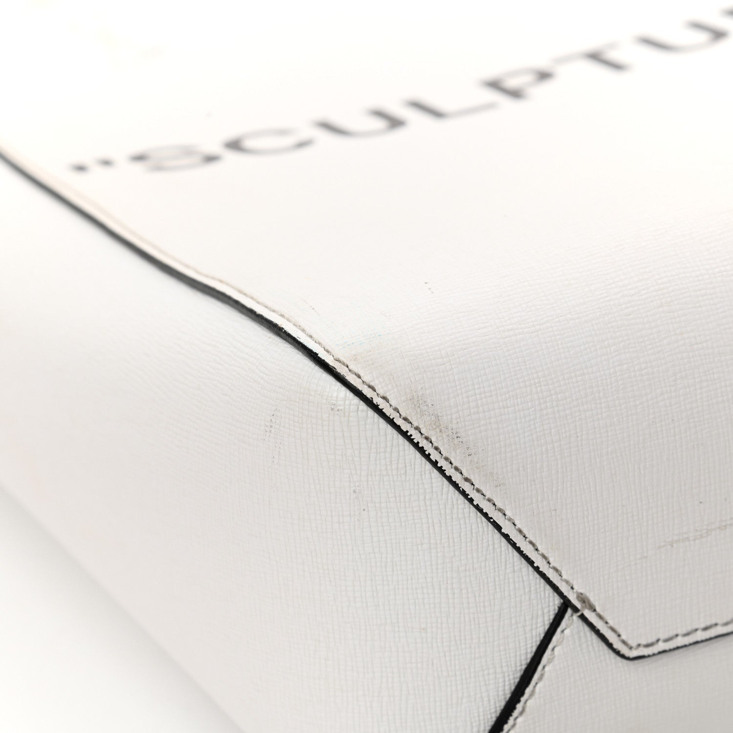 Off-White Calfskin Sculpture Tote Bag White 10 of 18