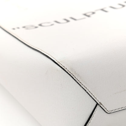 Off-White Calfskin Sculpture Tote Bag White 10 of 18