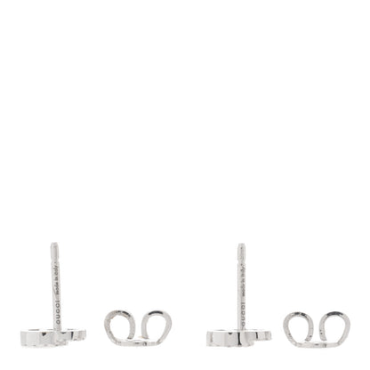 Gucci 18K White Gold Diamond Mini Running G Earrings 3 of 4