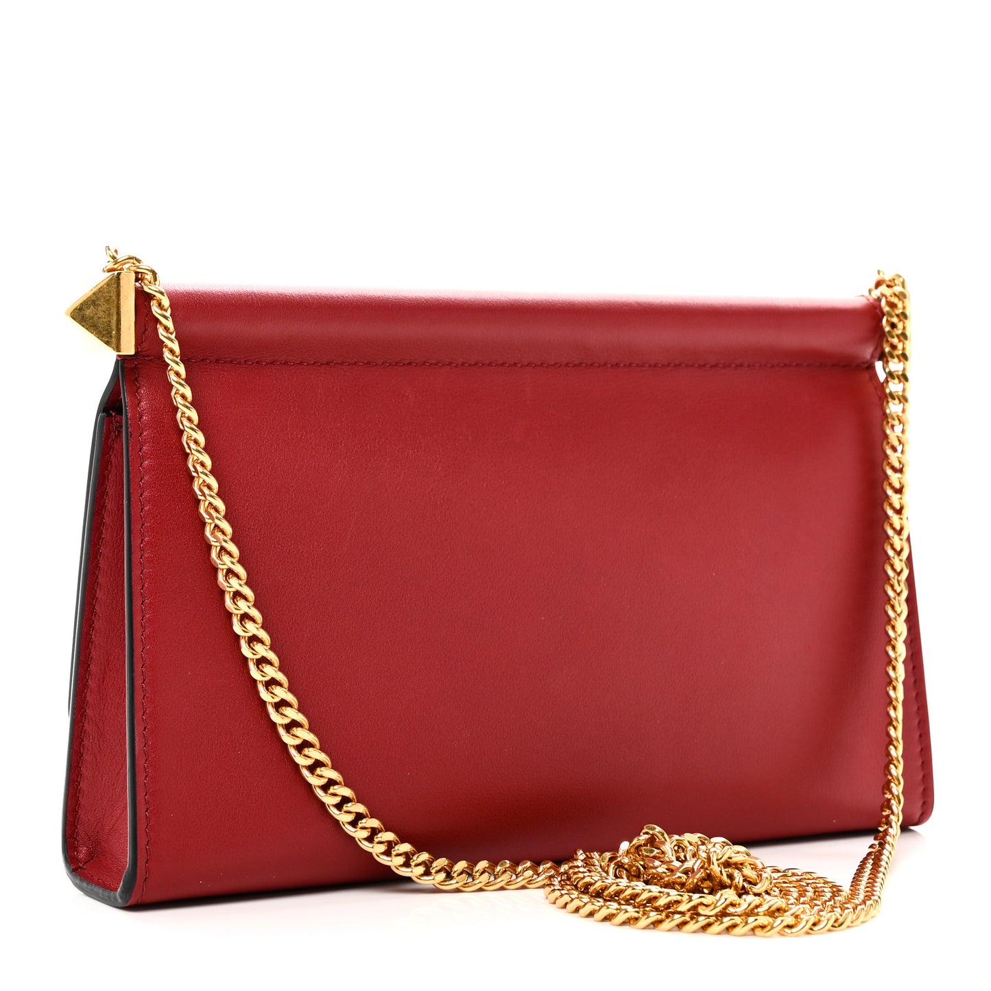 Calfskin VLogo Chain Shoulder Bag  Rouge Pur