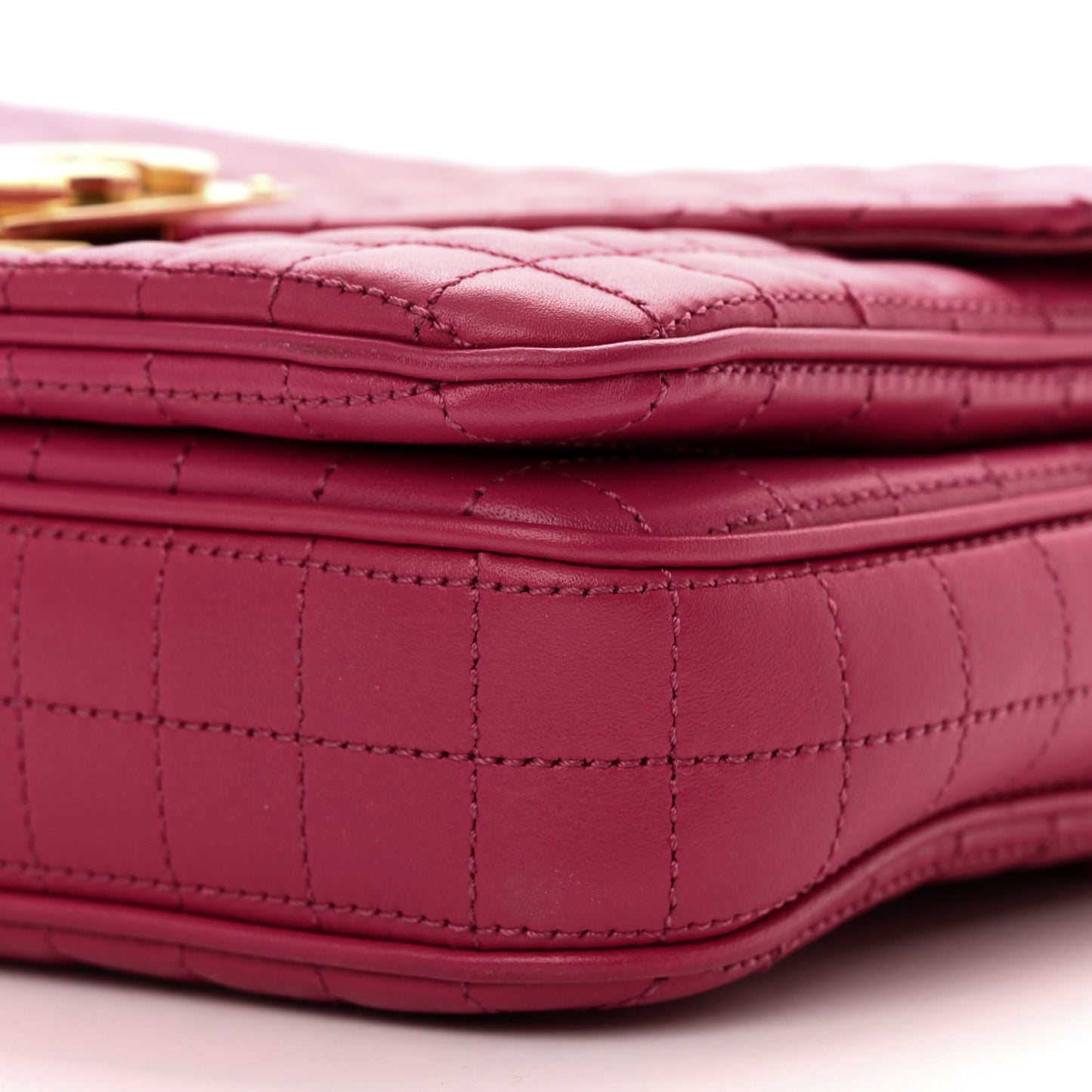 Calfskin Quilted Small C Bag Pink
