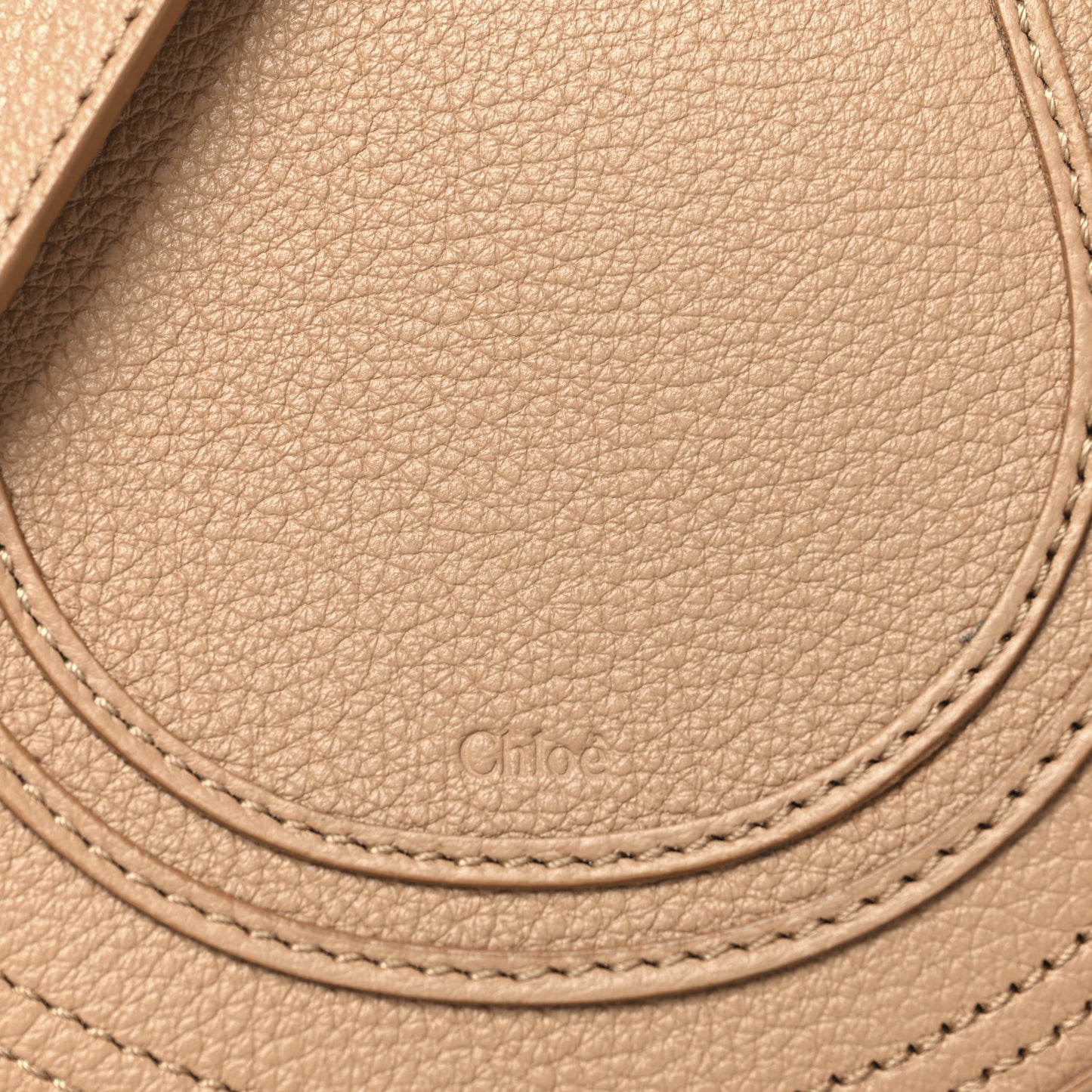 Grained Calfskin Small Marcie Saddle Bag Light Tan