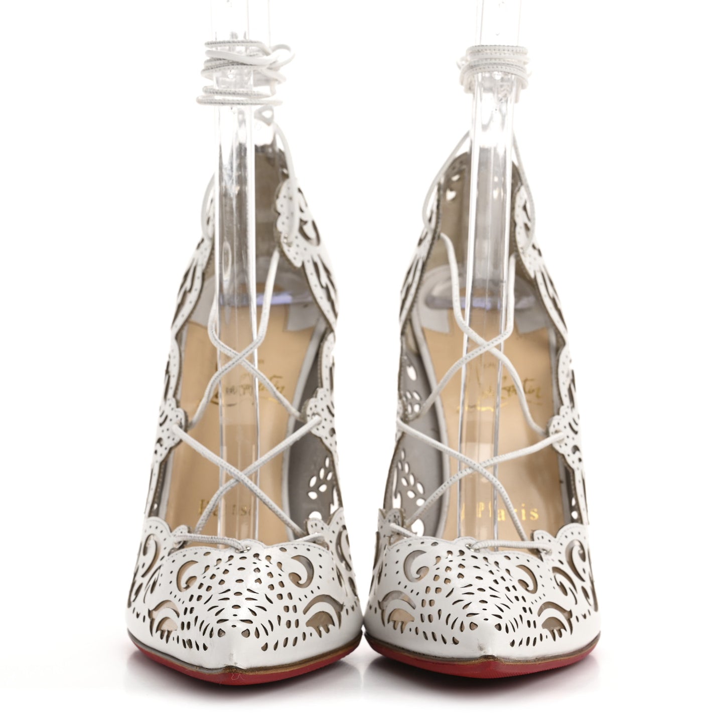 Calfskin PVC Impera 100 Pumps 38 White