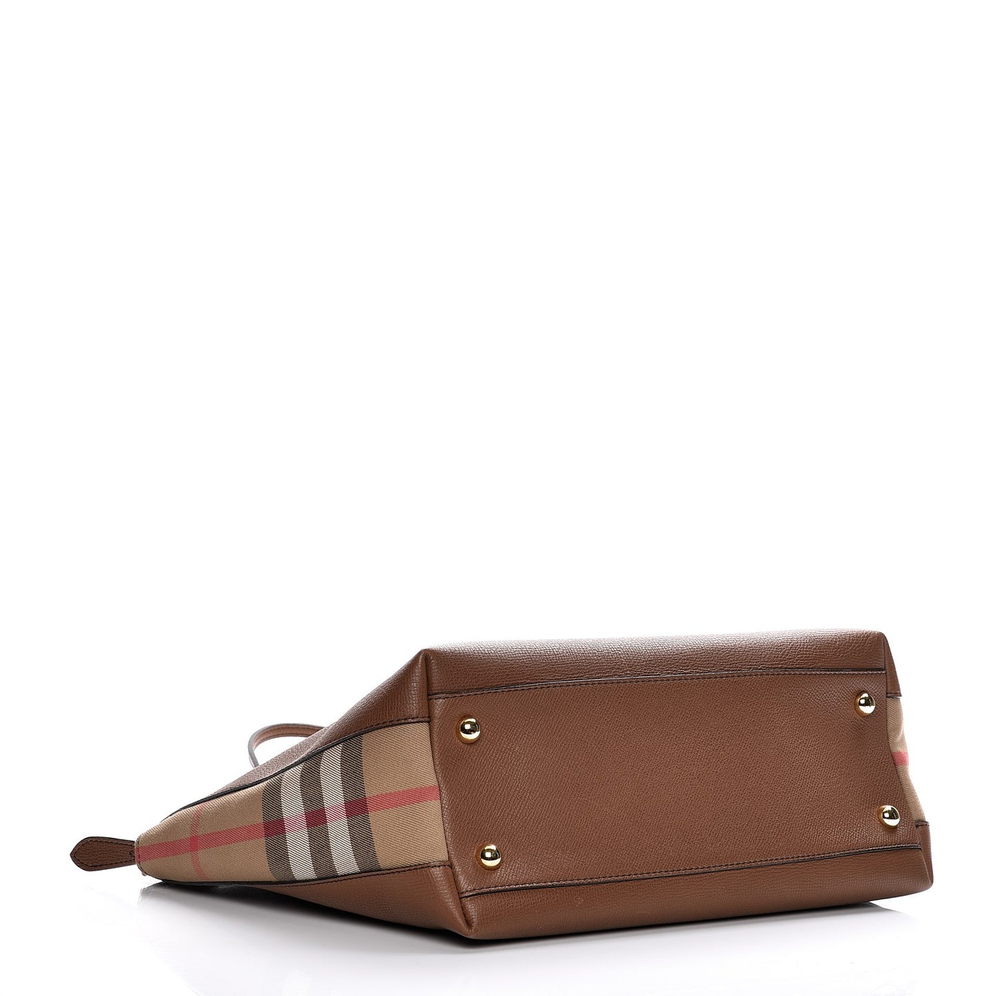 Derby Calfskin House Check Medium Welburn Tote Tan