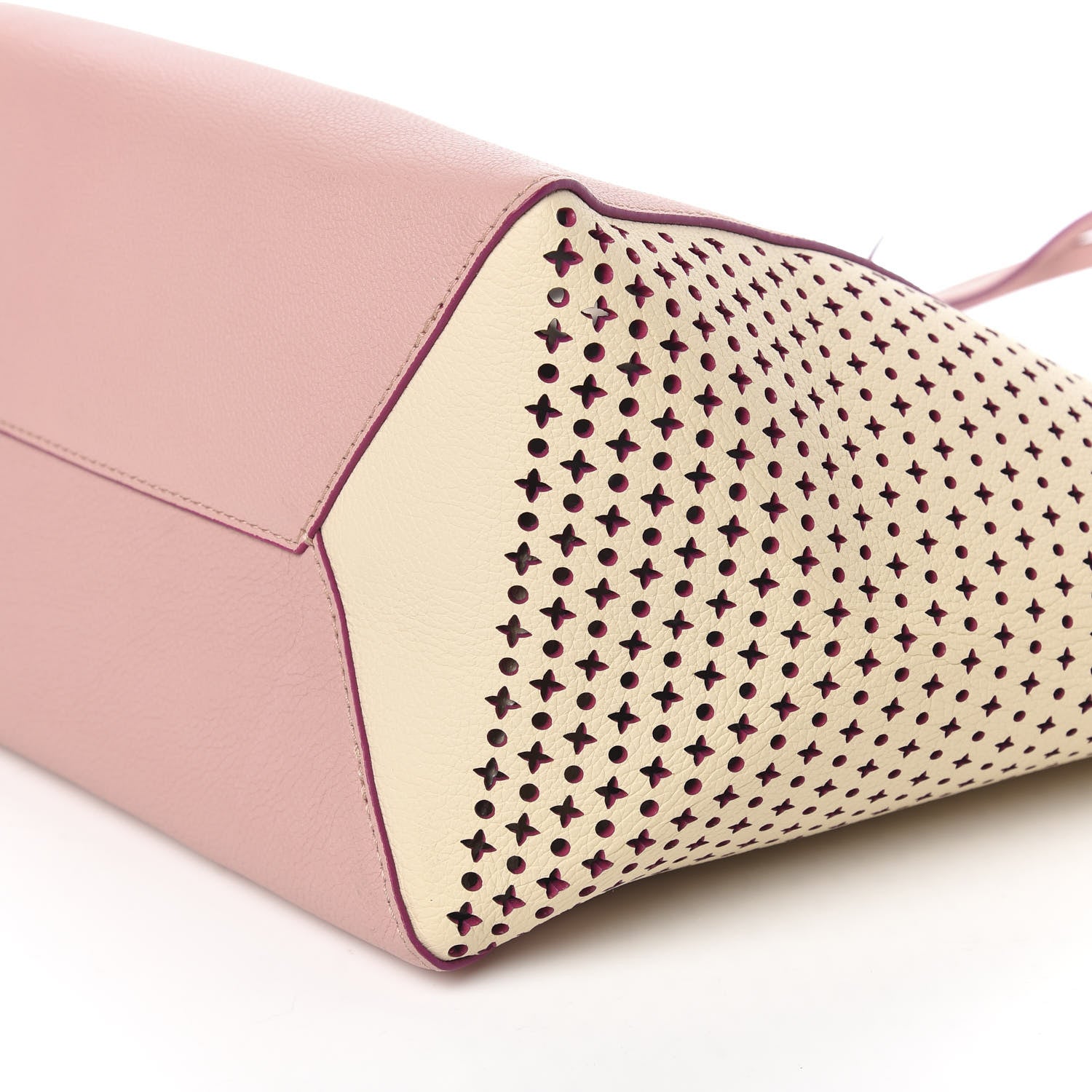 Louis Vuitton Calfskin Perforated Lockme Cabas Rose Poudre Creme 7 of 8
