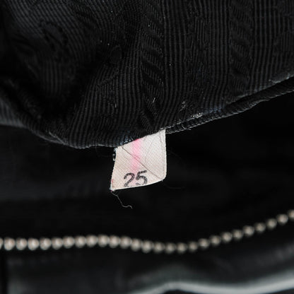 Prada Soft Calf Pleated Small Hobo Nero Black 8 of 9