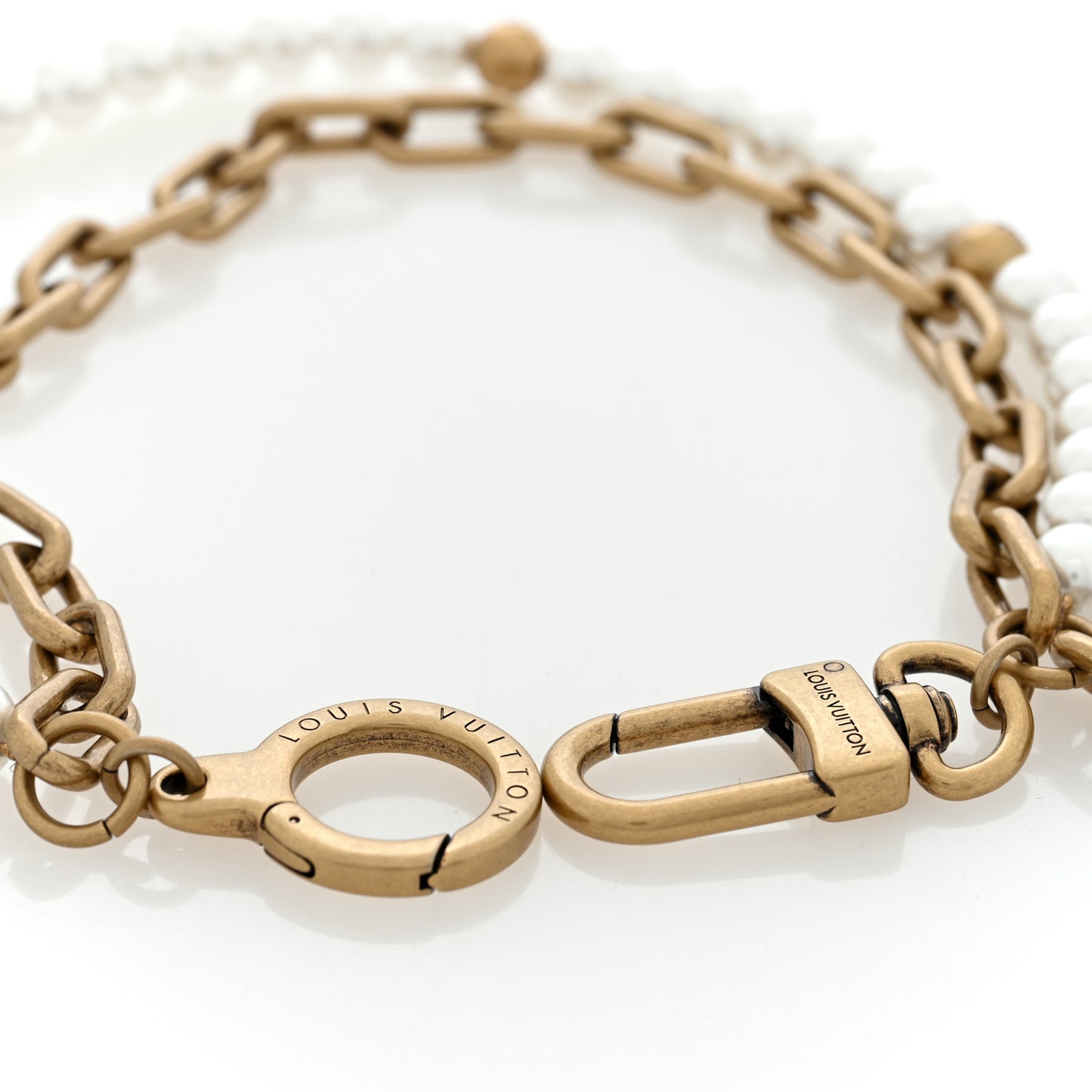 Chain Belt Pearls Bag Charm Belt Gold