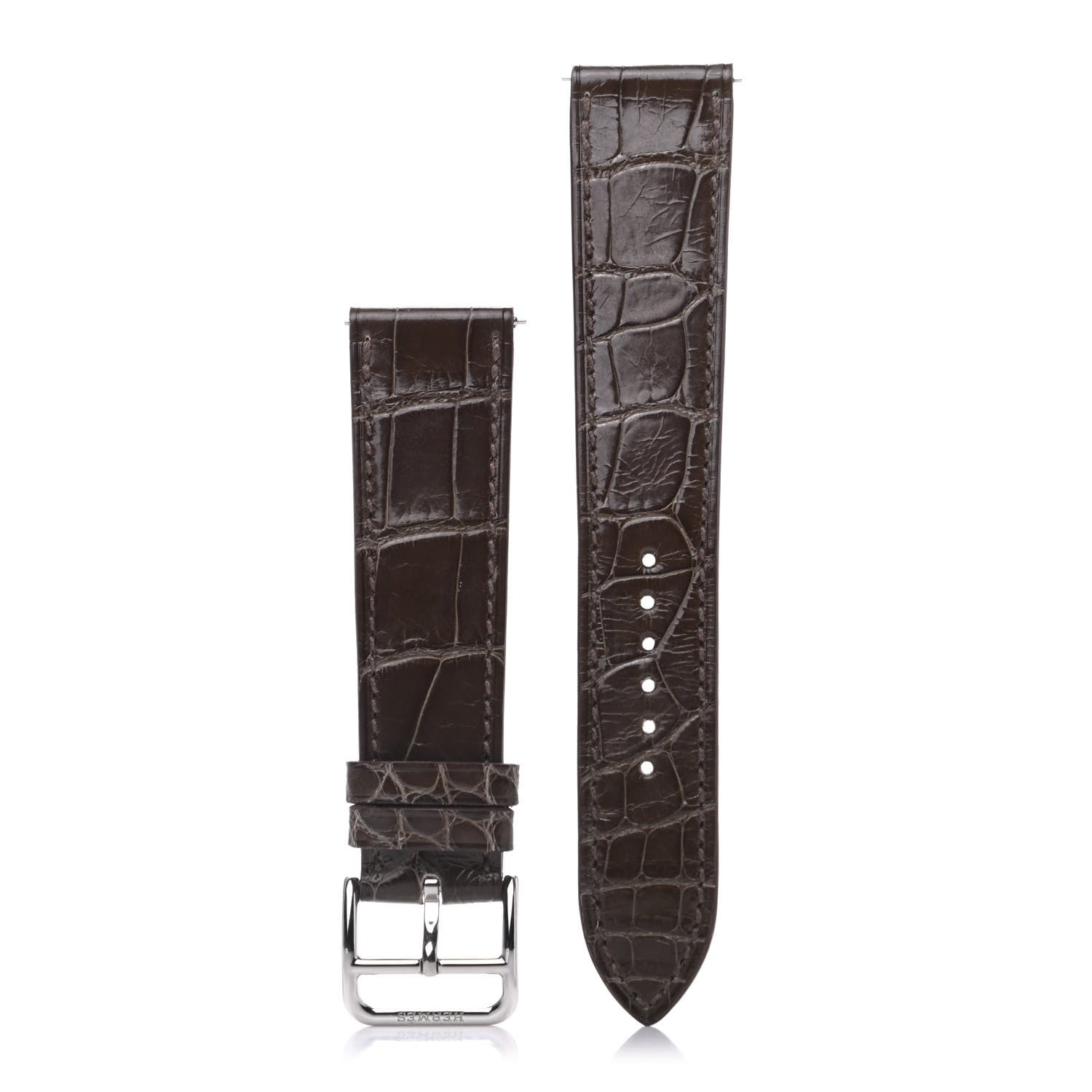 Hermes Shiny Alligator Heure H Hour Watch MM Strap Ebene 1 of 7