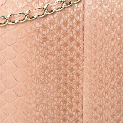 Chanel Python Clutch With Chain Flap Pink 8 of 8