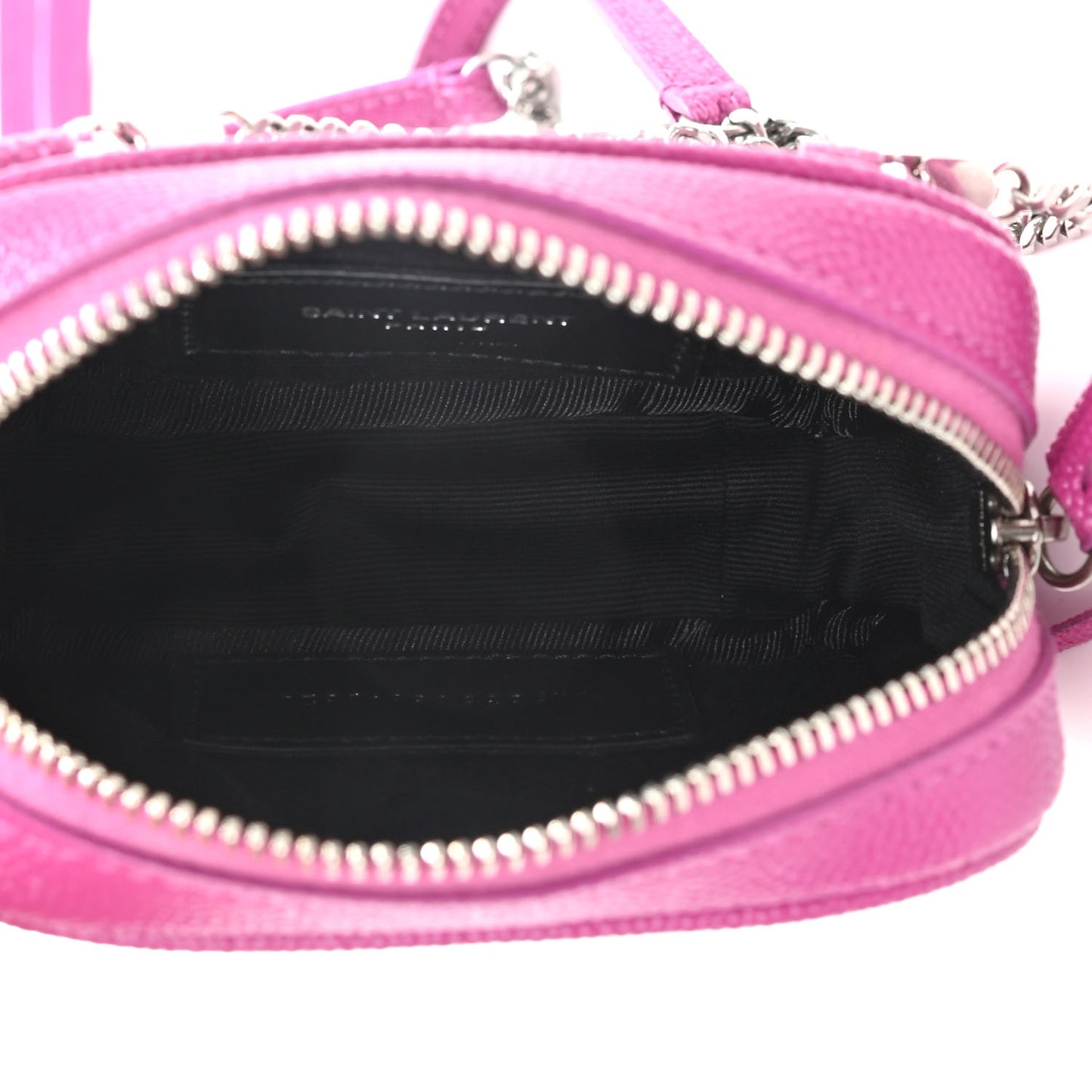 Grain De Poudre Matelasse Monogram Baby Lou Camera Bag Electric Fuxia