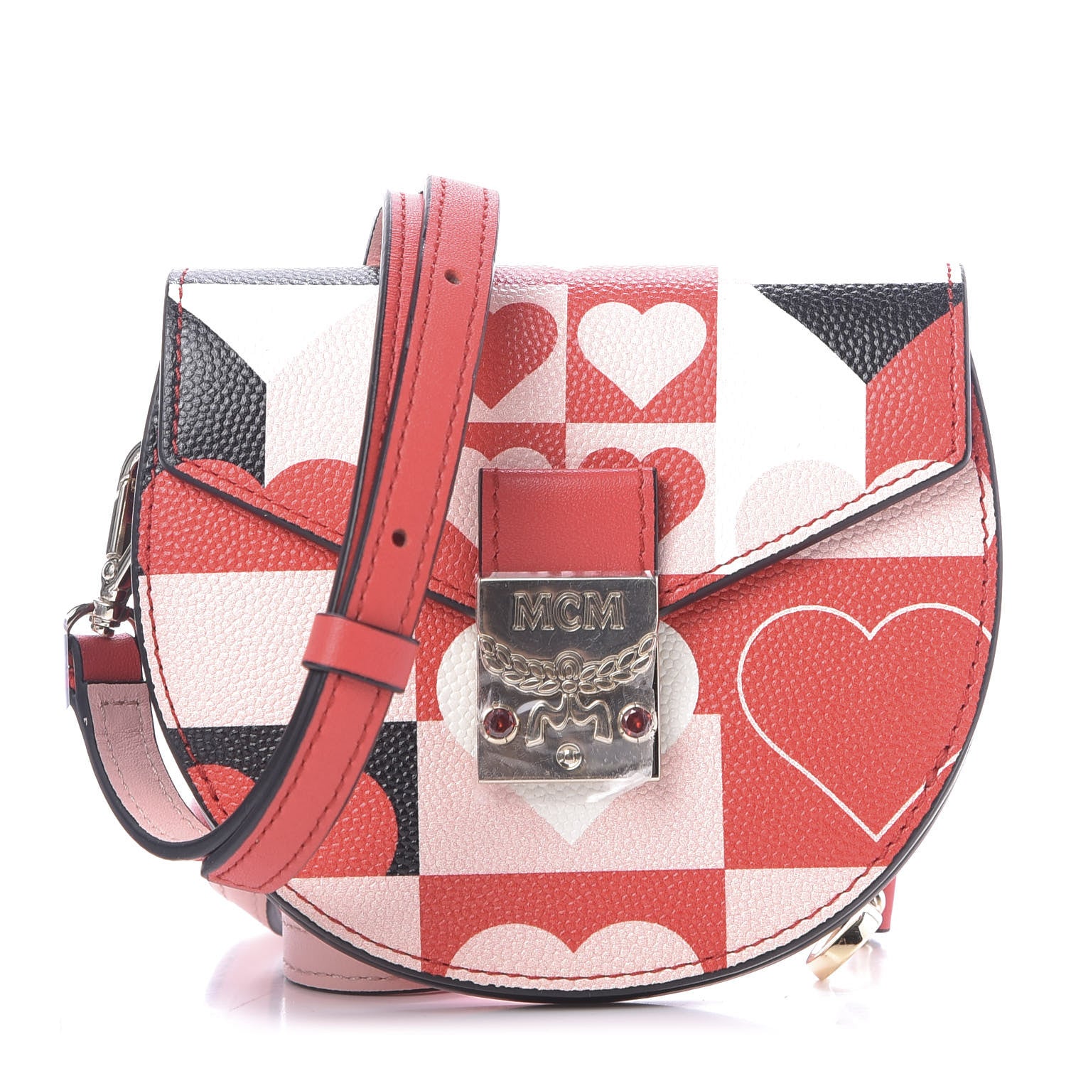 MCM Calfskin Cubic Valentine Crossbody Wallet Multicolor 1 of 12