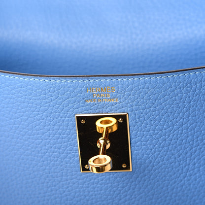 Hermes Taurillon Clemence Kelly Retourne 32 Bleu Paradise 9 of 12