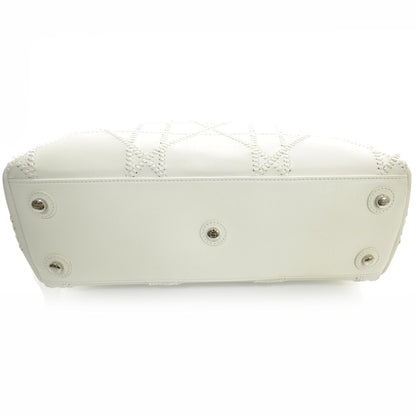 Christian Dior Lambskin Cannage Overstitching Chri Chri Tote White 4 of 8