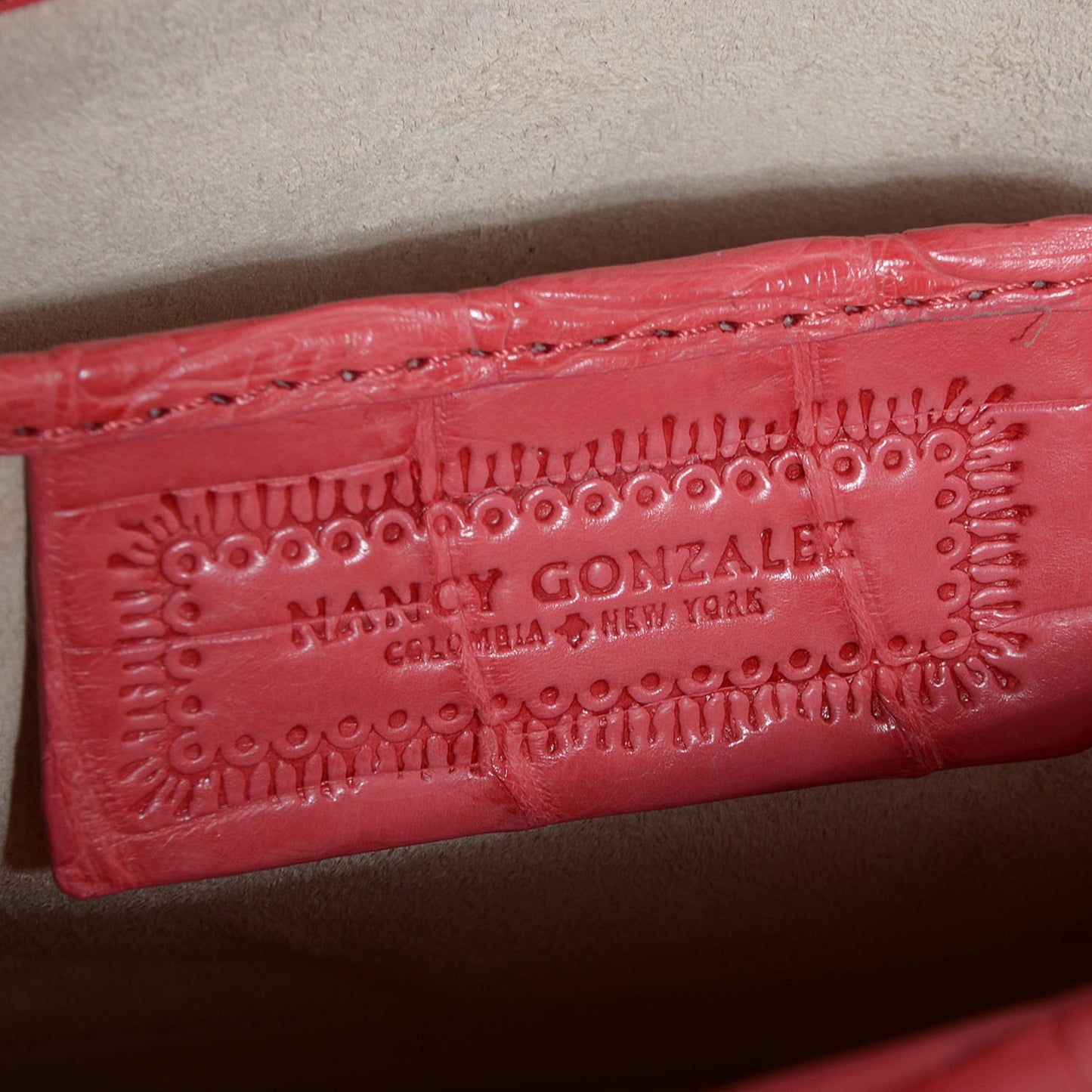 Crocodile Envelope Convertible Clutch Coral