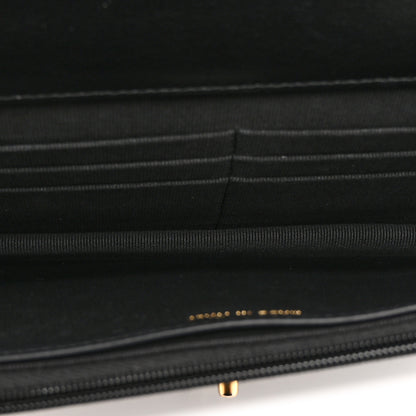 Chanel Shiny Lambskin Quilted CC Turnlock Chic Pearl Wallet on Chain WOC  Black 5 of 11