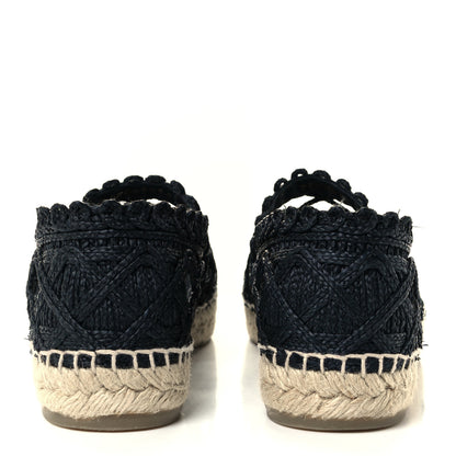 Chanel Woven Fabric Grosgrain CC Espadrilles 41 Black 5 of 12