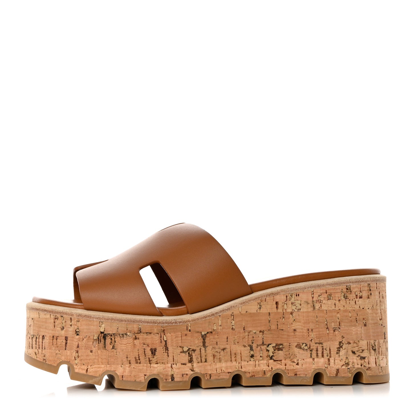 Calfskin Cork Eze 30 Sandals 36 Marron Glaise