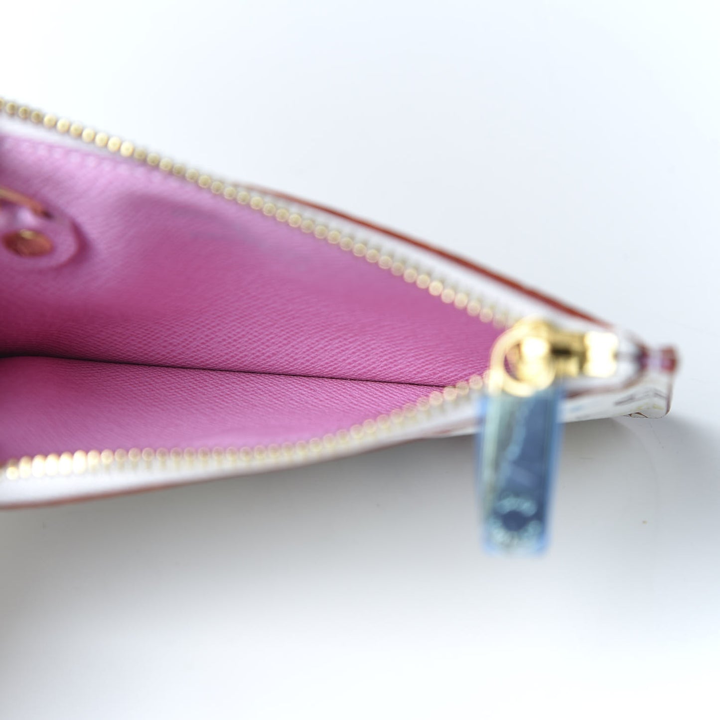 Monogram Multicolor Key Pouch White Litchi