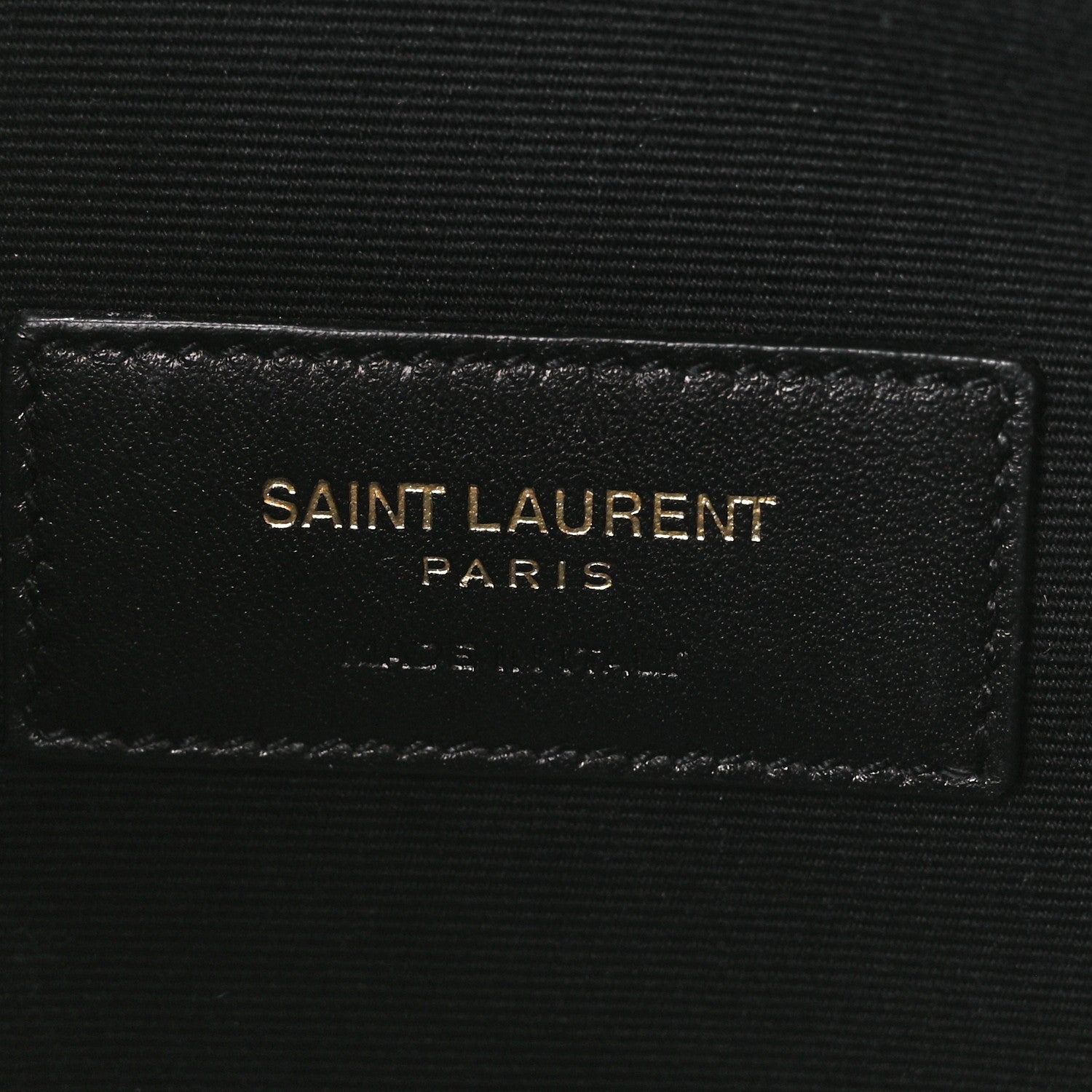 Saint Laurent Grain De Poudre Chevron Monogram Large Bill Pouch Black 5 of 12