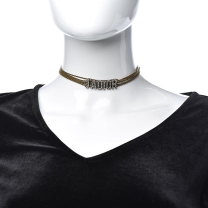 Christian Dior Metal J'Adior Choker Necklace Aged Gold 2 of 4