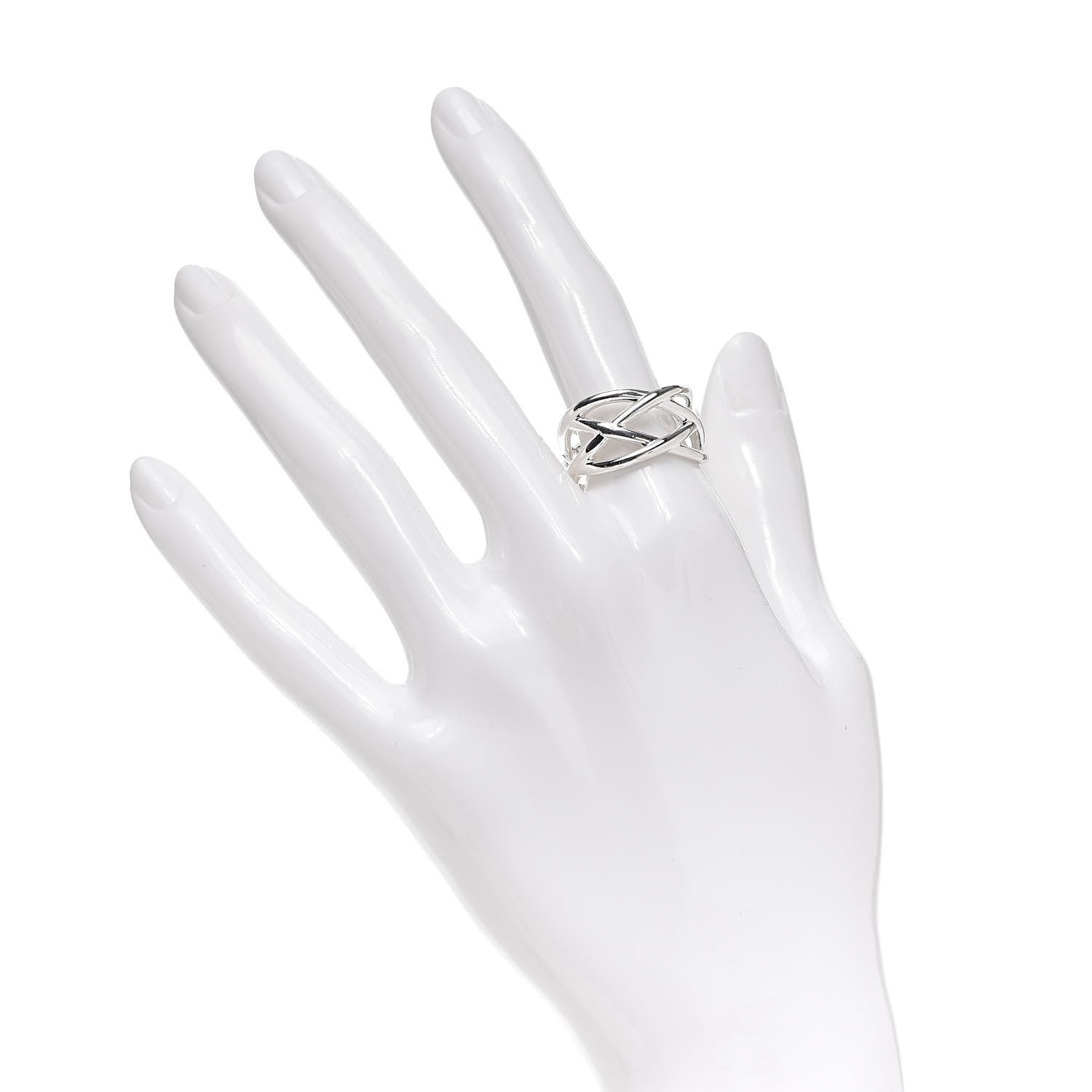 Tiffany Sterling Silver Weave Ring 56 7.5 2 of 5