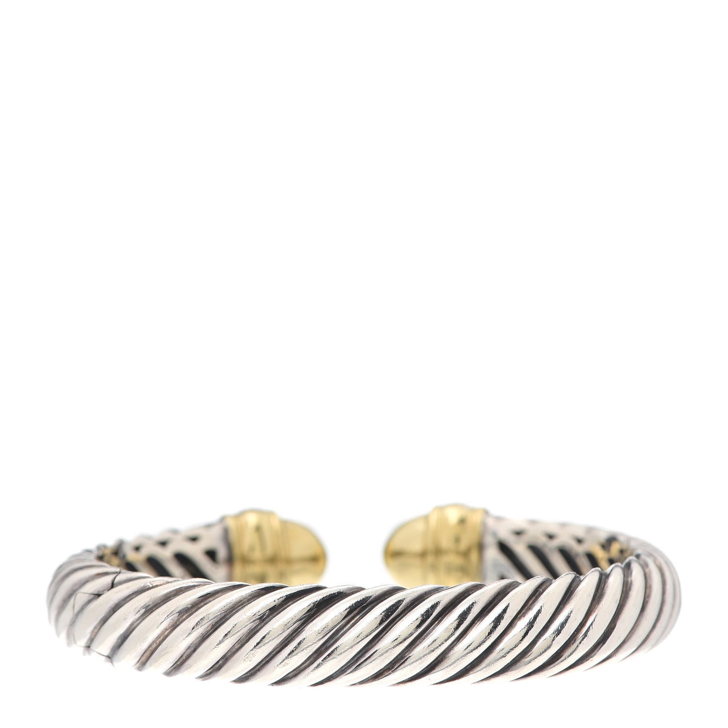 Sterling Silver 18K Yellow Gold Diamond 10mm Waverly Bracelet