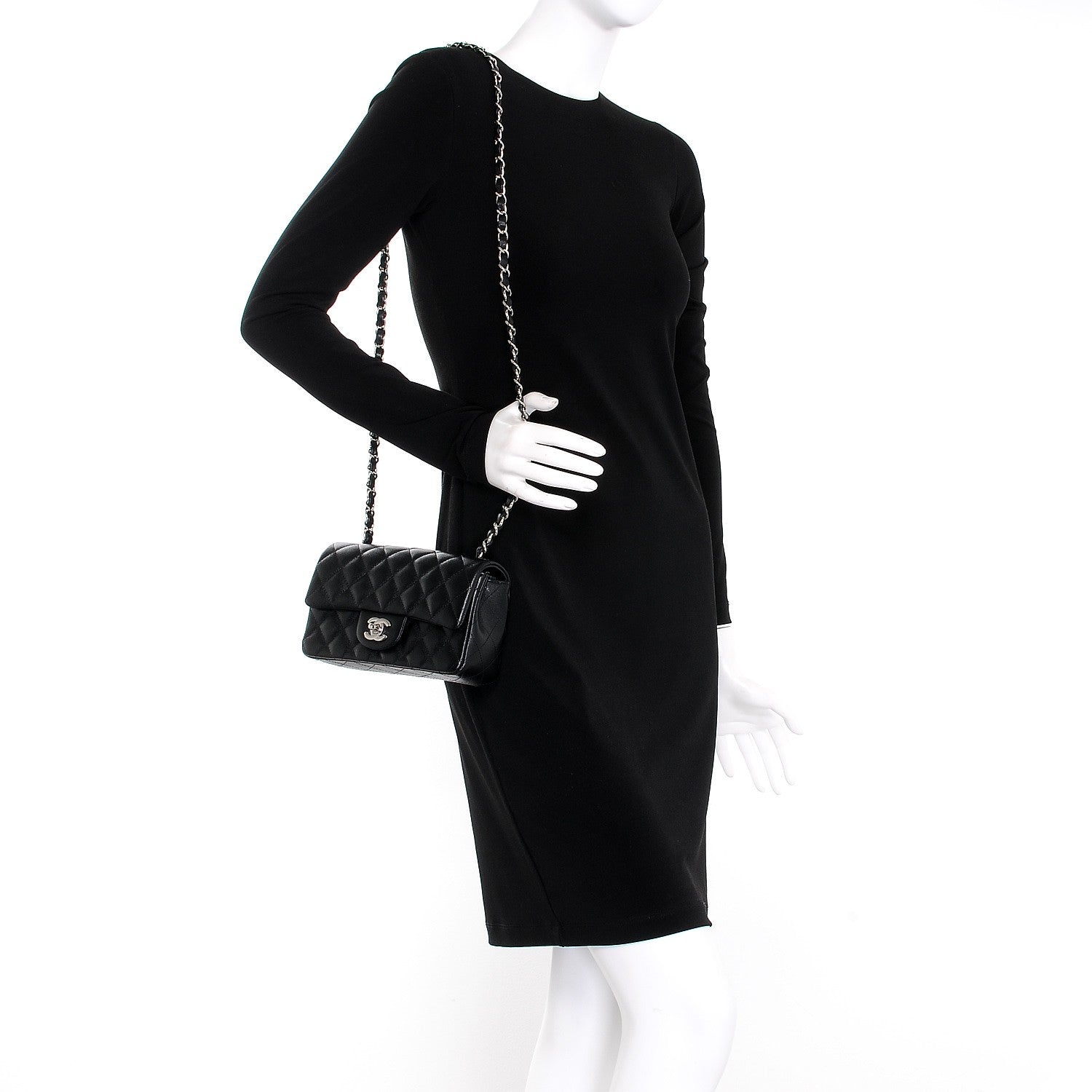 Chanel Caviar Quilted Mini Rectangular Flap Black 2 of 8