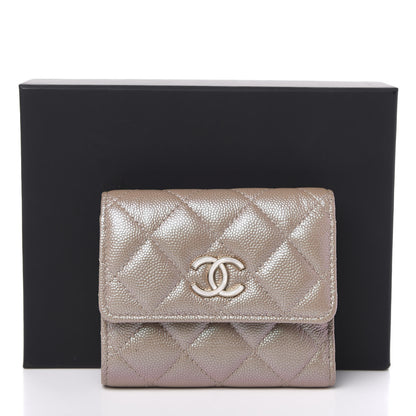 Chanel Iridescent Caviar Quilted Small Flap Wallet Beige 9 of 9