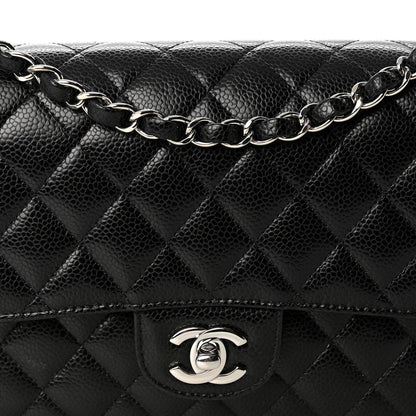 Chanel Caviar Quilted Medium Double Flap Black 14 of 19