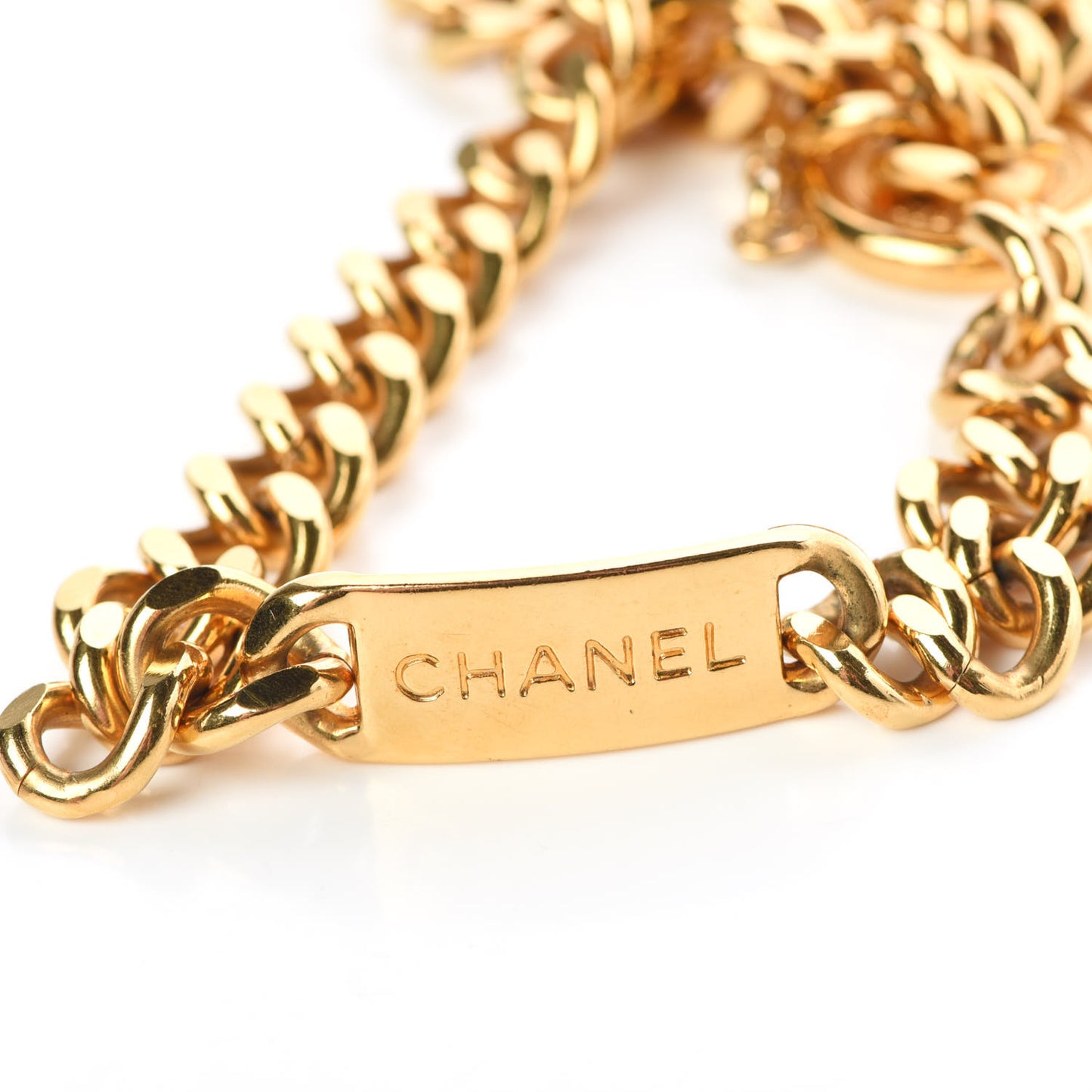 Chain CC 31 Rue Cambon Medallion Belt Gold