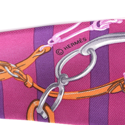 Hermes Silk Brides De Gala Bayaderes Twilly Fuchsia Violet Orange 4 of 4