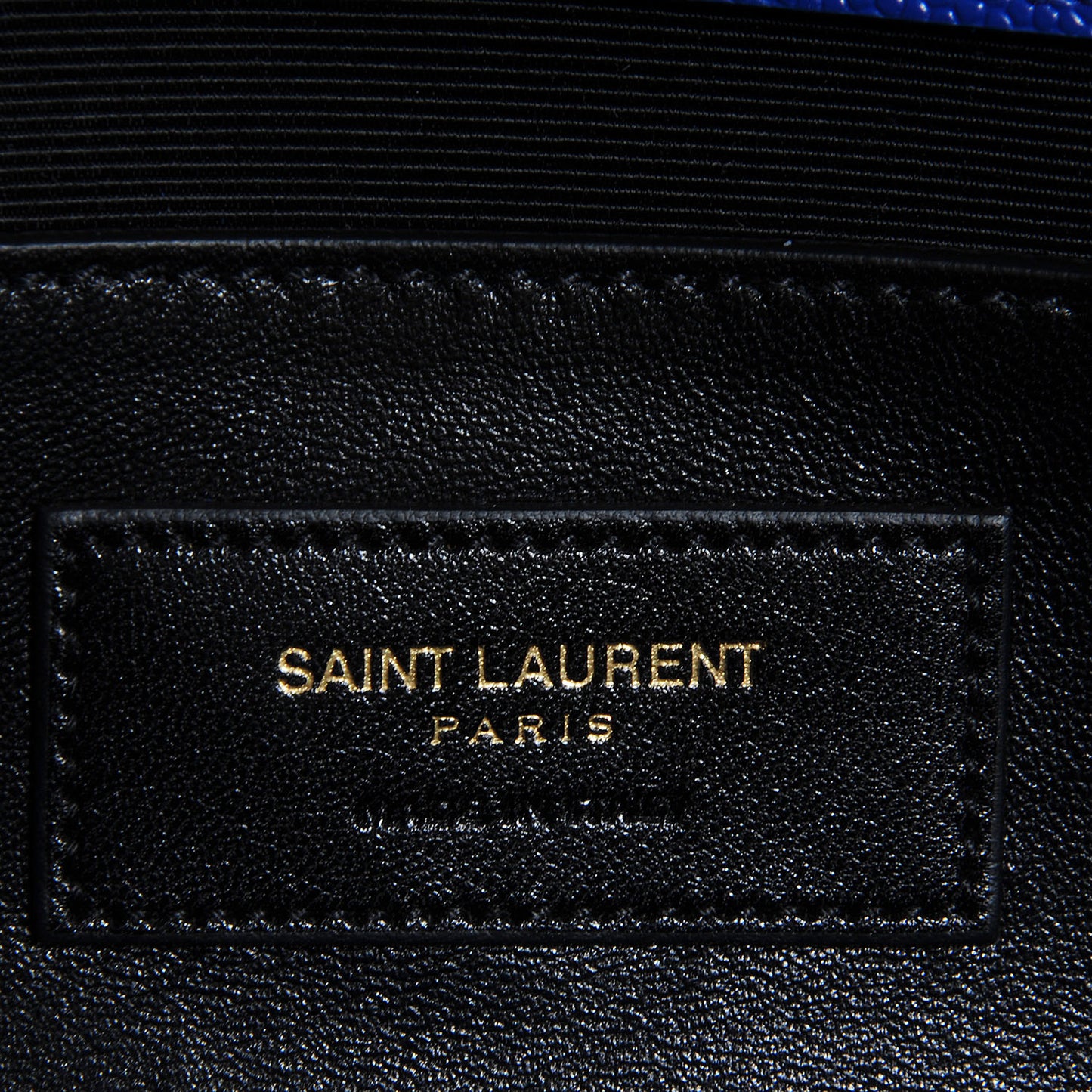Textured Calfskin Classic Monogram Clutch Royal Blue