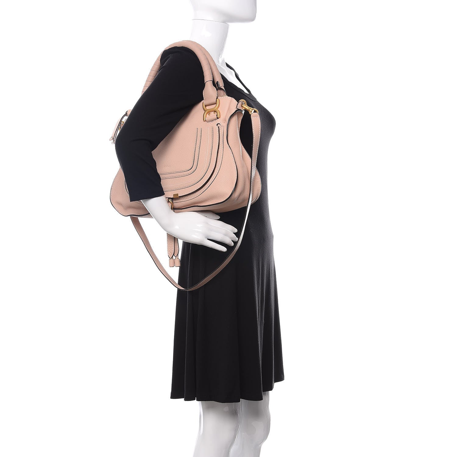 Chloe Calfskin Medium Marcie Satchel Blush Nude 2 of 10