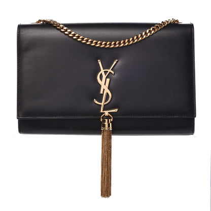 Saint Laurent Smooth Calfskin Medium Classic Monogram Kate Tassel Satchel Black 1 of 10