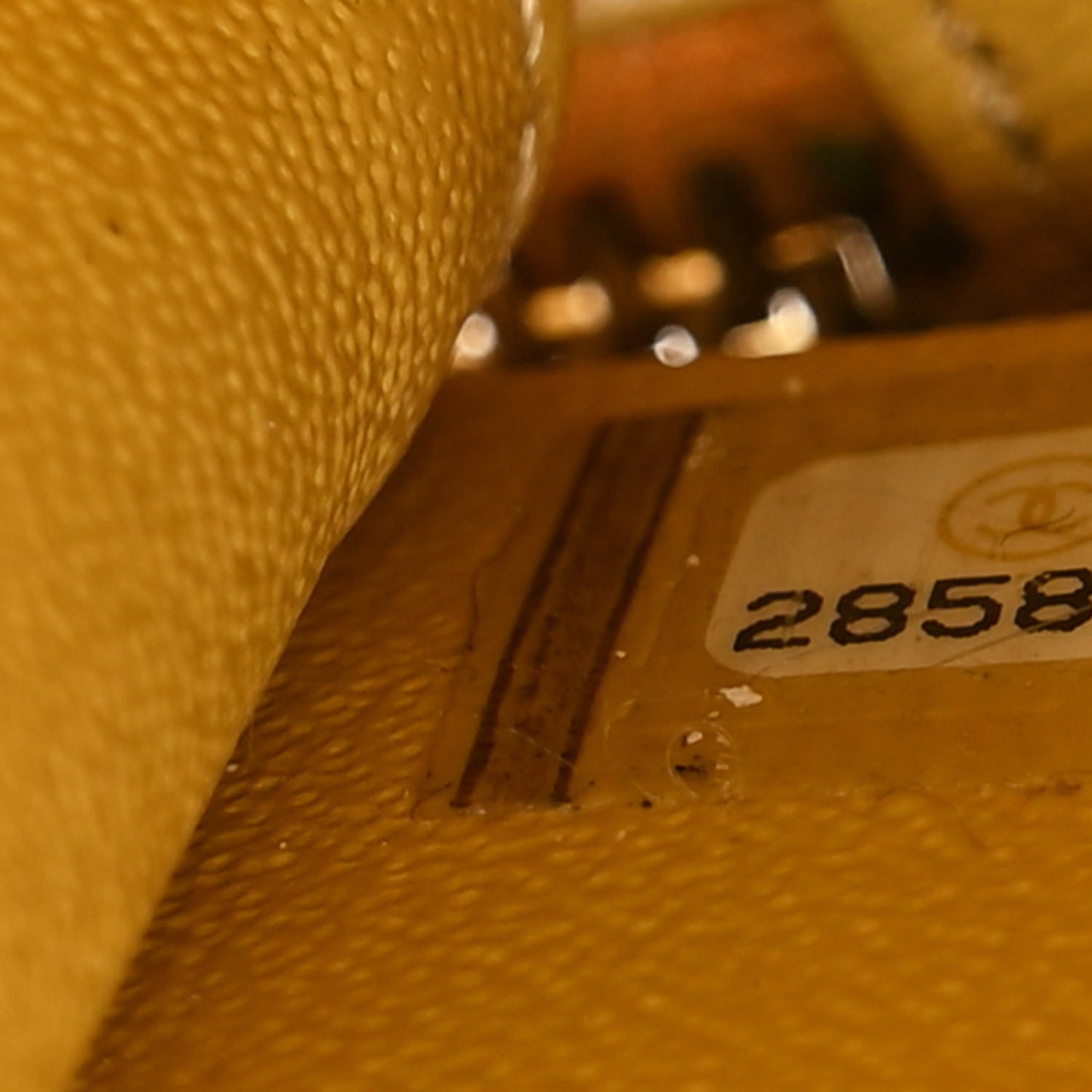 Caviar Quilted Small CC Filigree Vanity Case Yellow