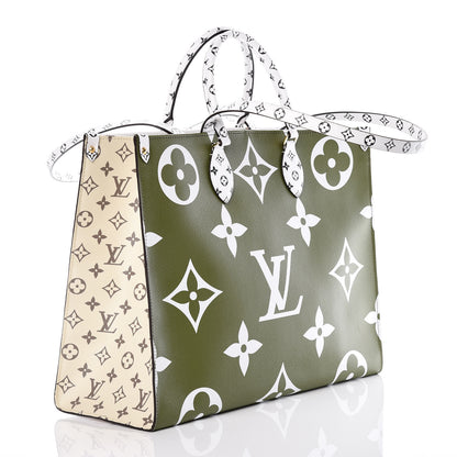 Louis Vuitton Monogram Giant Onthego GM Kaki Beige 4 of 10