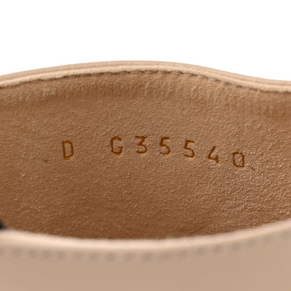 Chanel Lambskin Grosgrain Cap Toe Pearl Mule 37.5 Beige Black 9 of 13