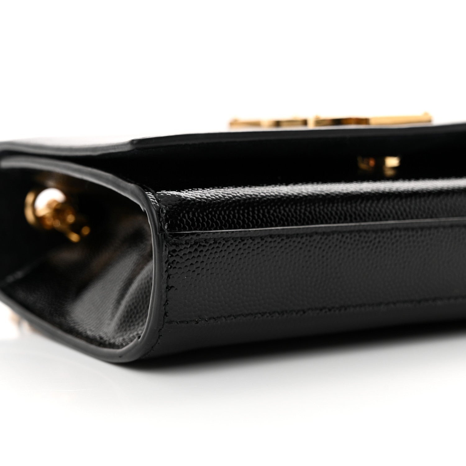 Saint Laurent Grain De Poudre Small Monogram Kate Satchel Black 8 of 10