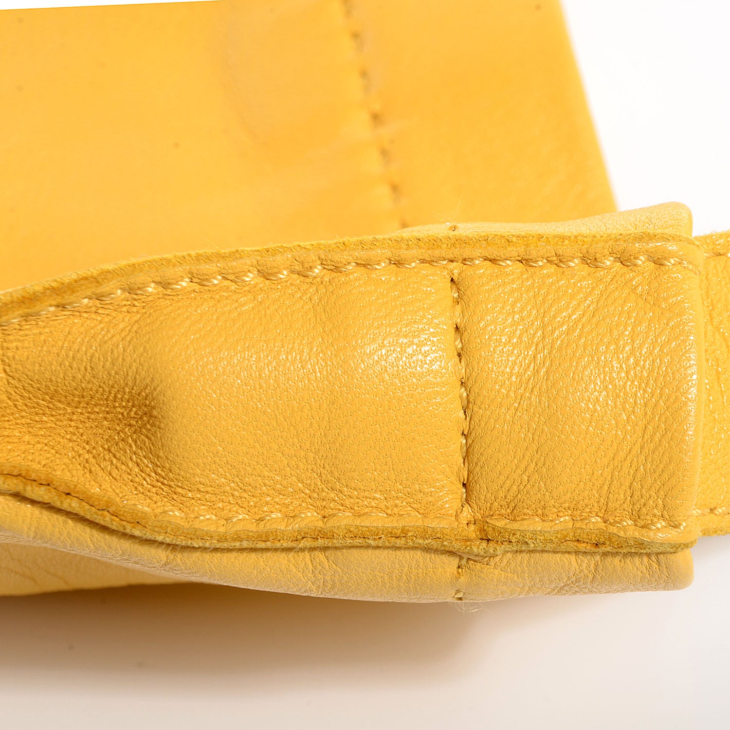 Hermes Lambskin Clou De Selle Pouch Soleil 12 of 12