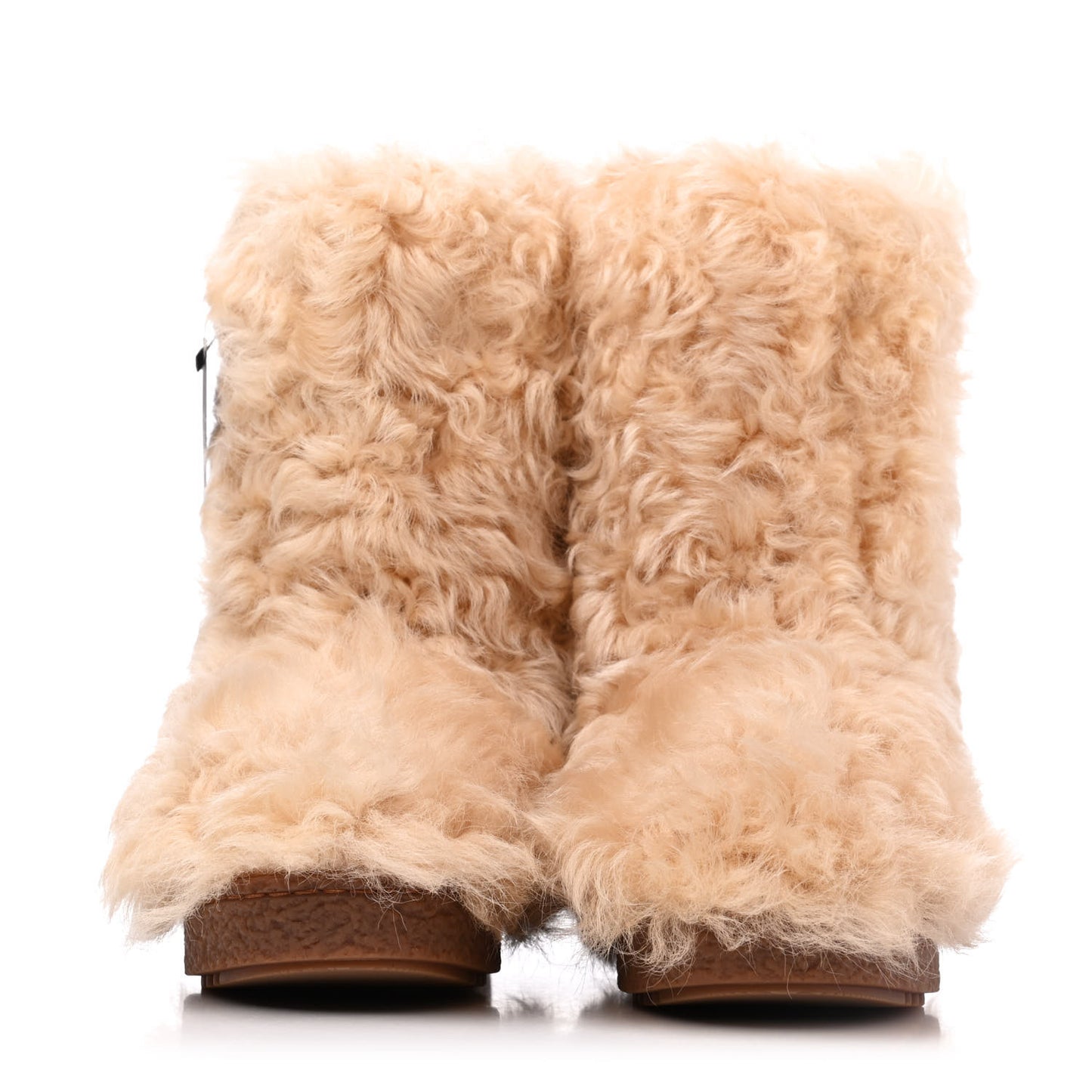 Shearling Lamb Boots 36 Cream