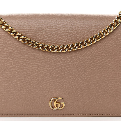 Gucci Calfskin Mini GG Marmont Chain Wallet Porcelain Rose 7 of 10