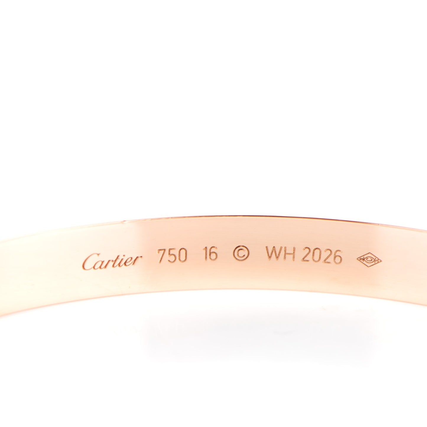 18K Pink Gold LOVE Bracelet 16