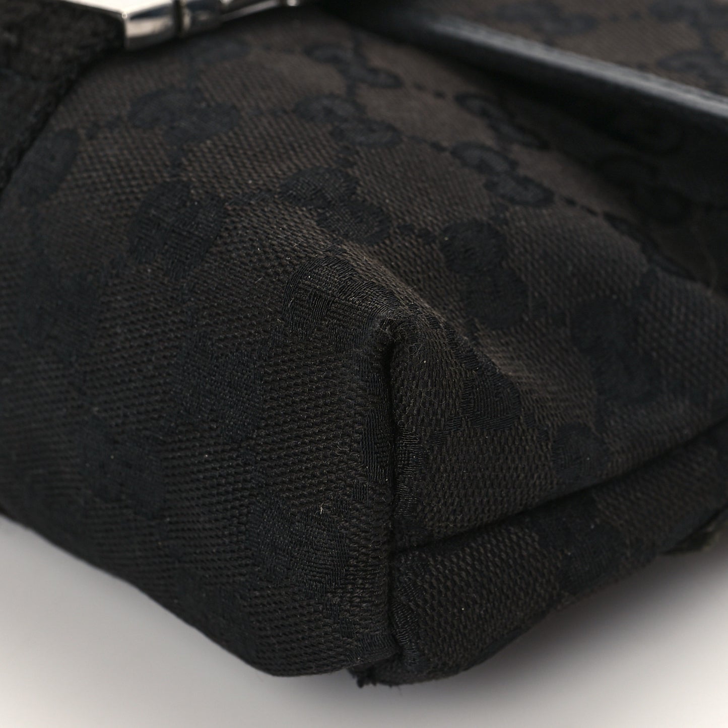 GG Monogram Web Buckle Belt Bag Black